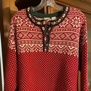 L.L.Bean Fair Isle Nordic Sweater 1x